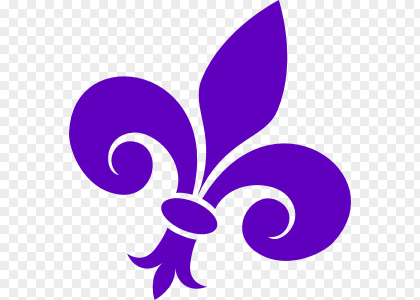 Purple Fleur-de-lis Clip Art PNG