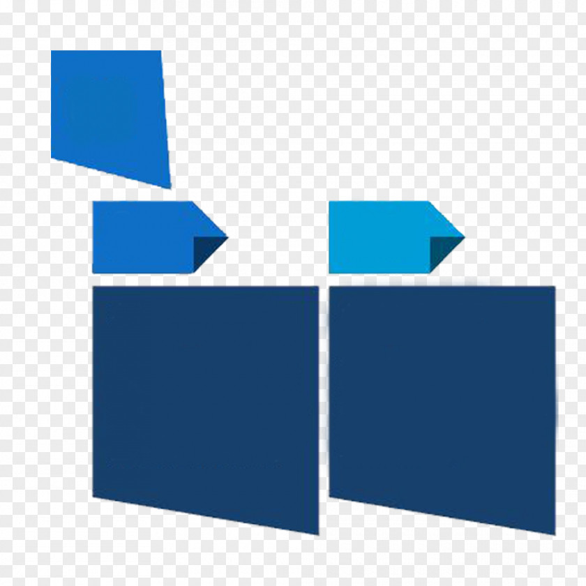 Decorative Blue Polygon PPT Icon PNG
