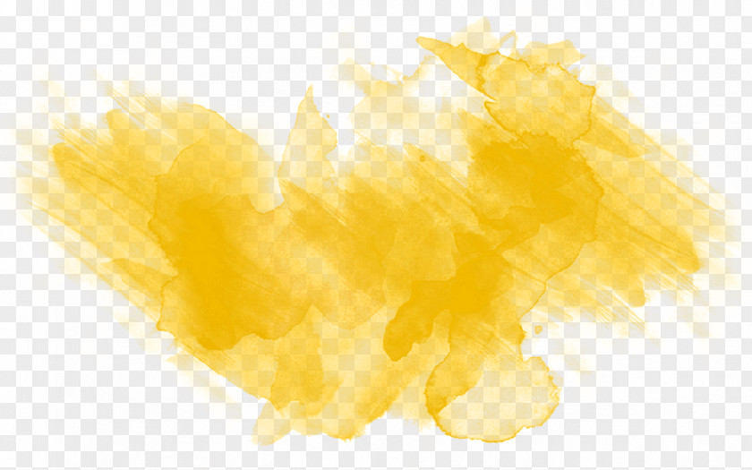 Watercolor Brush Yellow Color Desktop Wallpaper Clip Art PNG
