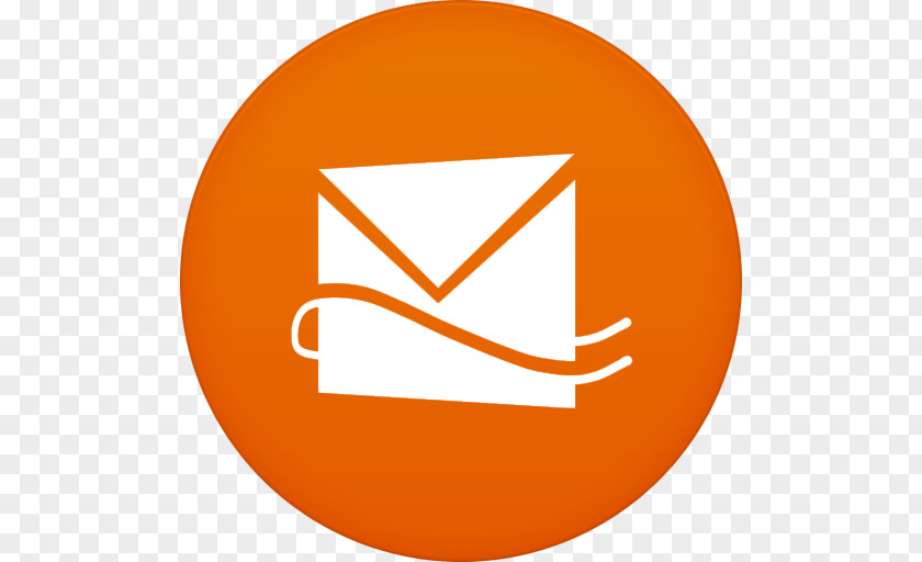 Hotmail Area Symbol Orange Line PNG