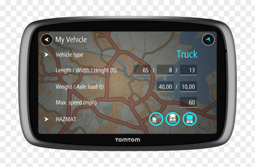 Car GPS Navigation Systems TomTom Trucker 6000 Satellite PNG