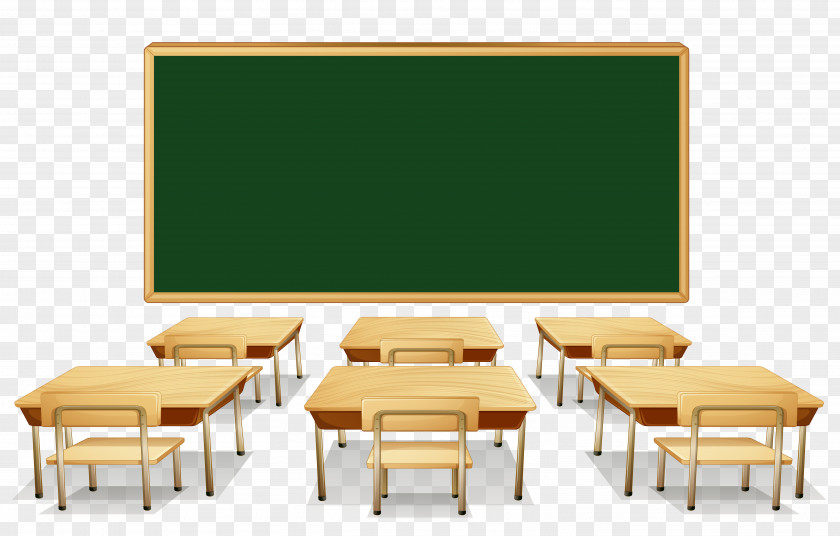Classroom With Green Board And Desks Clipart Image Comanche Springs Elementary Clip Art PNG