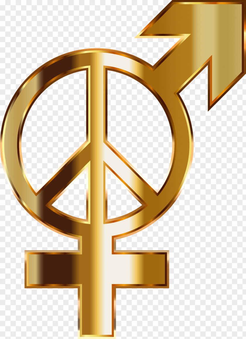 Golden Peace Symbol Symbols Gender PNG