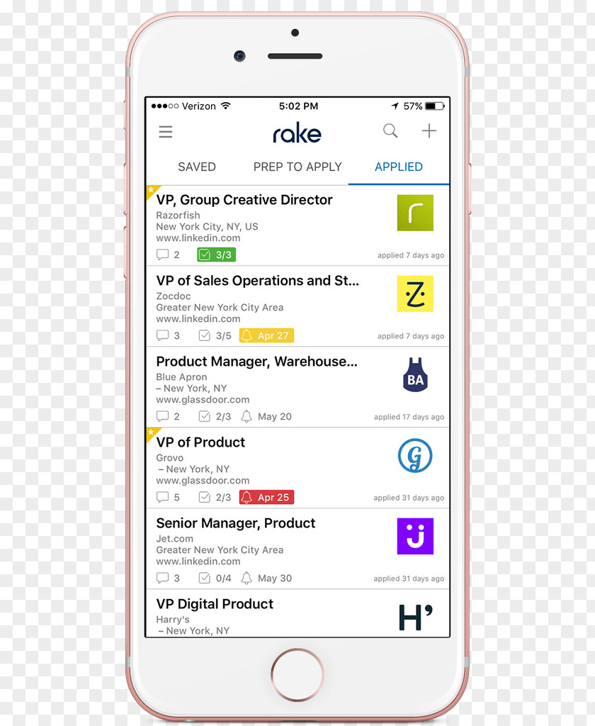 Rake Screenshot Job Hunting Employment Website Application For PNG