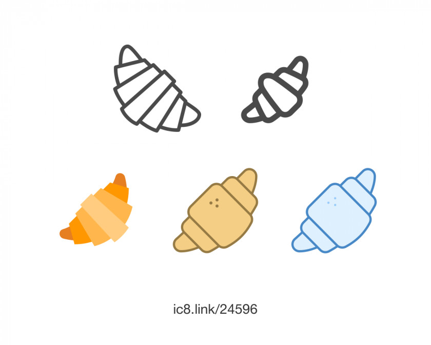 Сroissant Vector Croissant Font PNG