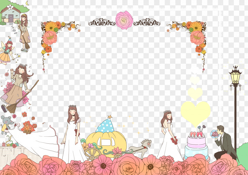 Cartoon Wedding Echtpaar Significant Other Illustration PNG