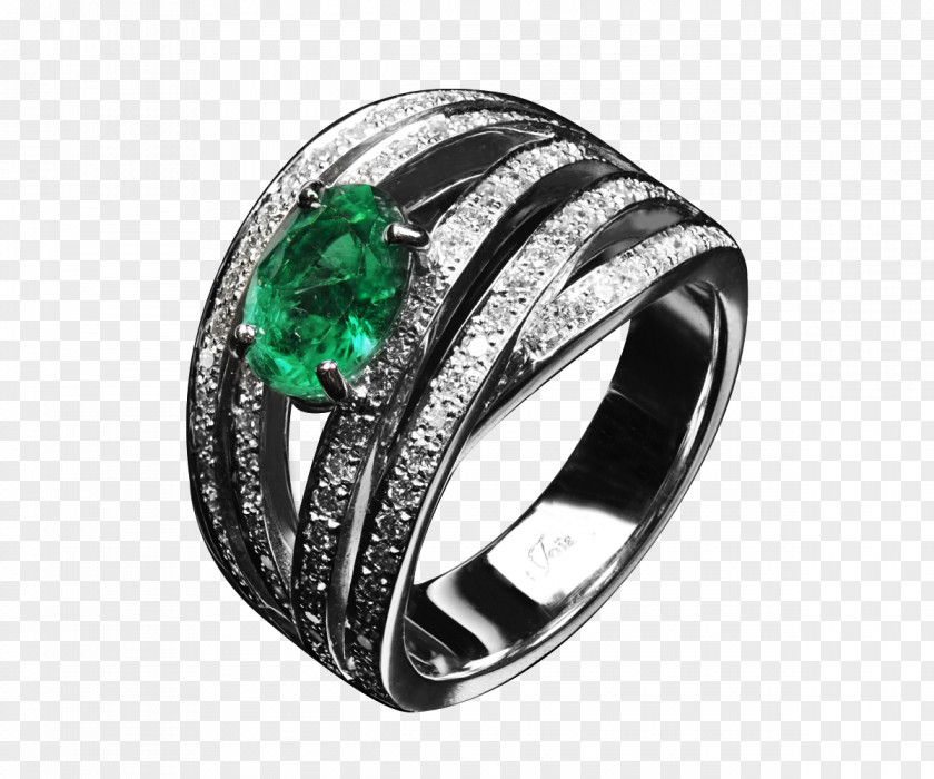 Emerald Wedding Ring Diamond PNG