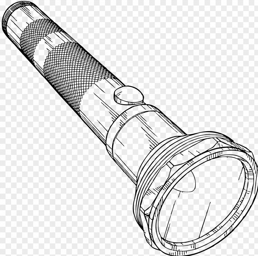 Flashlight Cliparts Black And White Torch Clip Art PNG