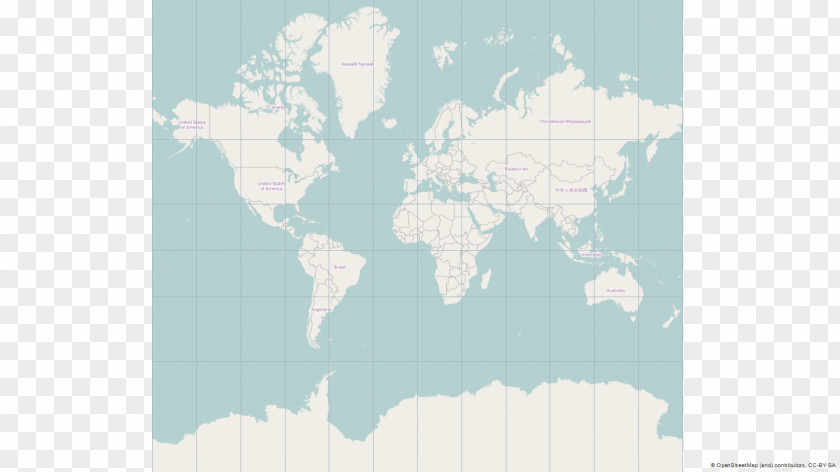 Mercator Projection World Map OpenStreetMap Earth PNG