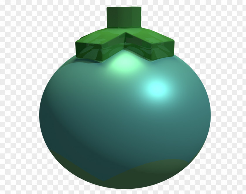 3d Fruit Christmas Ornament Green PNG