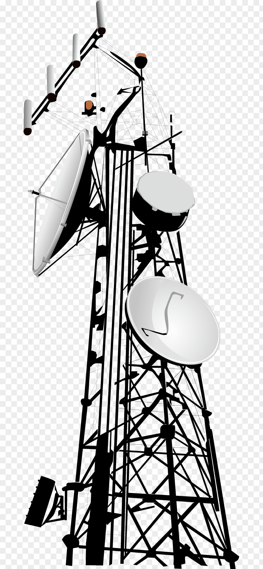 Electronic TV Tower Signal Icon PNG