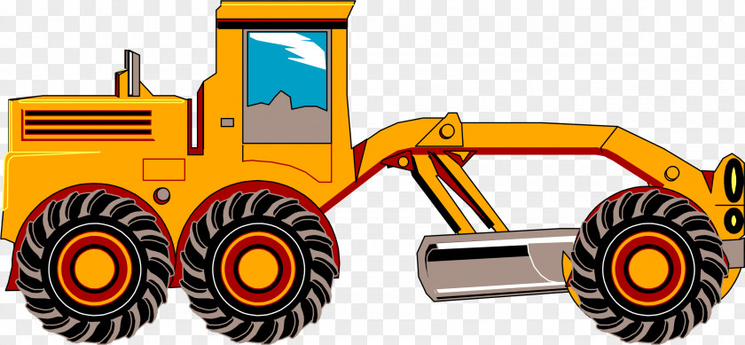 Cowboy Grader Heavy Machinery Clip Art PNG