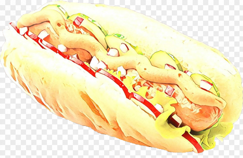 Dodger Dog Submarine Sandwich Fast Food Junk Hot Sausage Bun PNG
