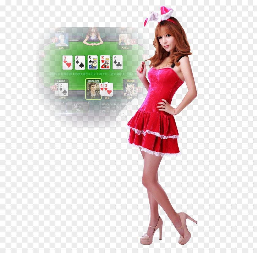 Playing Cards Model Texas Hold Em Red Skin PNG