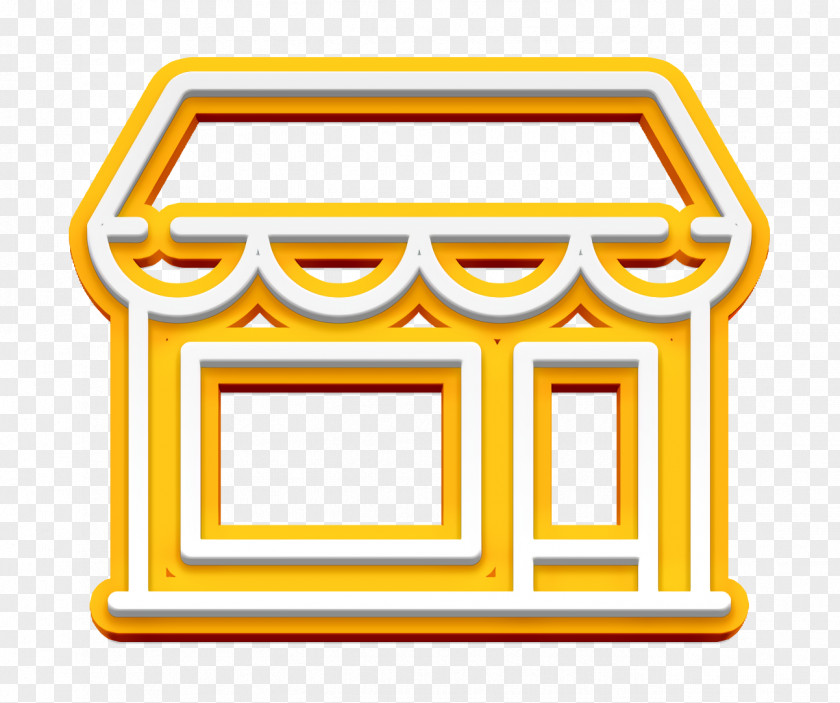 Rectangle Yellow Ecommerce Icon Shop PNG