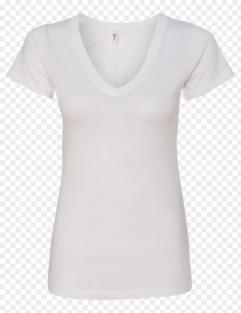 White T-shirt Collar Blouse Sleeve PNG