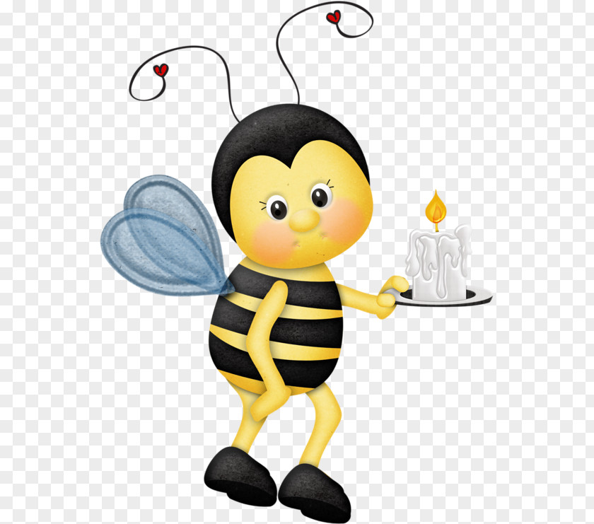 Candle Cartoon Bee Honey Clip Art PNG