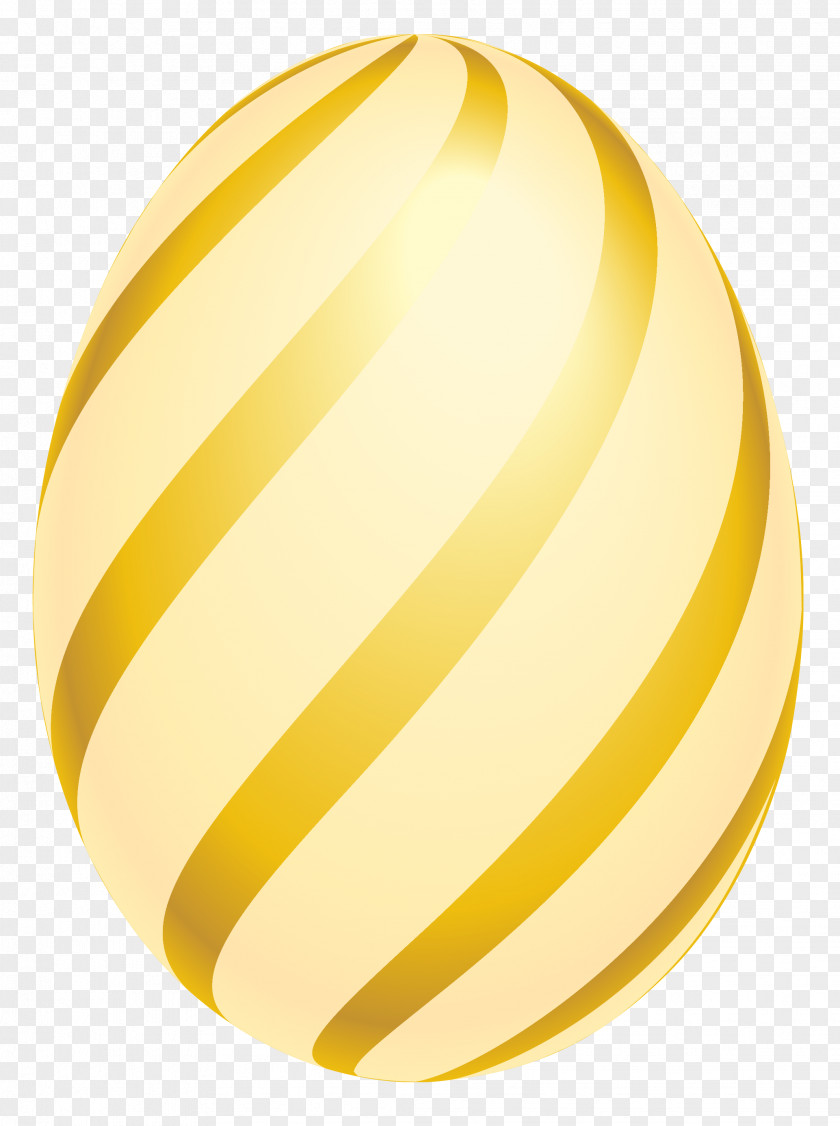 Easter Golden Striped Egg Clipart Picture Christmas Icon Gift PNG
