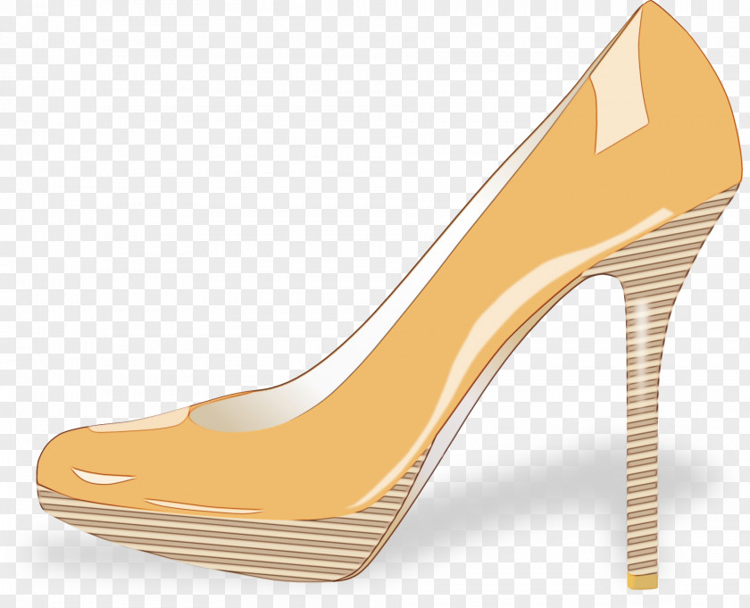Sandal Beige Footwear High Heels Yellow Shoe Basic Pump PNG