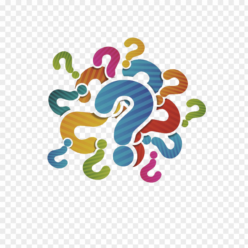 Brilliant Color Question Mark Stock Illustration PNG