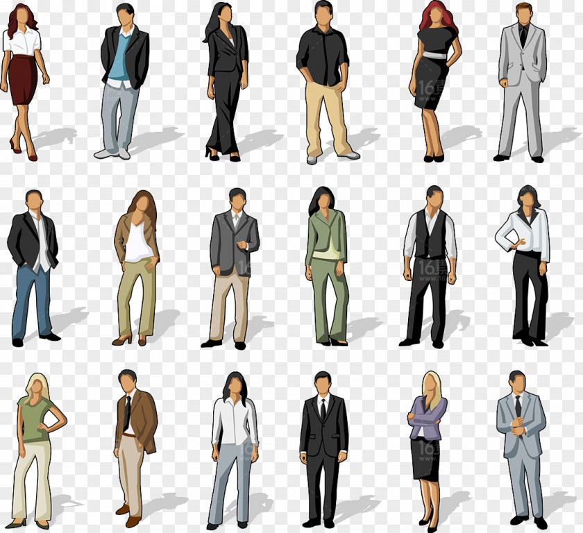 Cartoon Business People Vector Material Casual Businessperson Dress Code PNG
