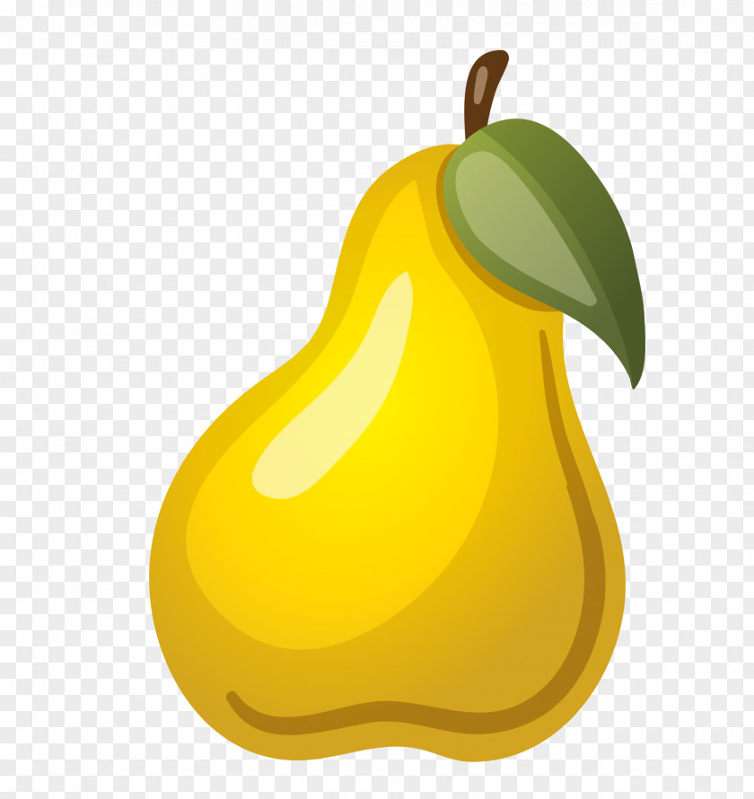 Cartoon Golden Pear PNG