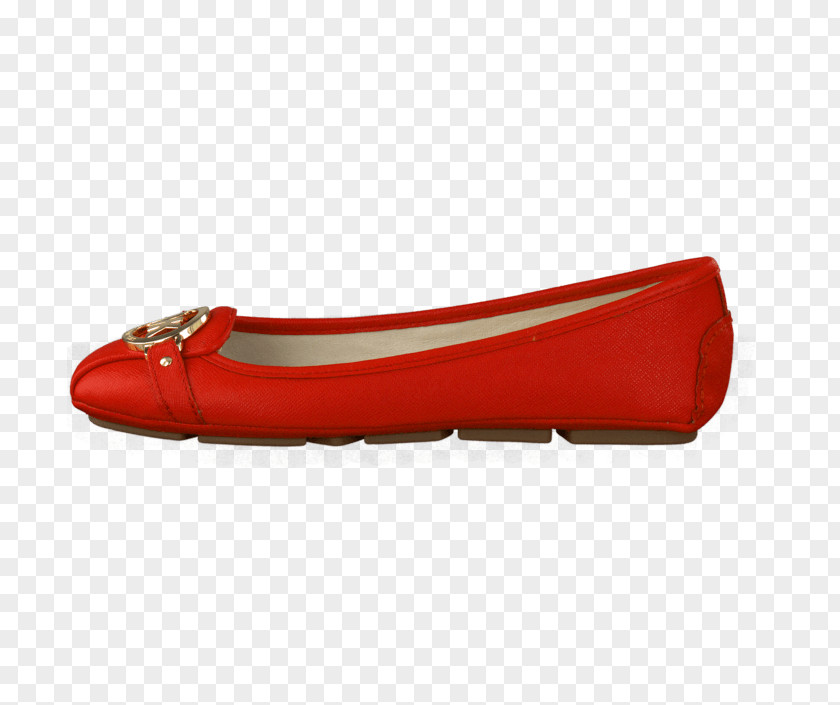 Julianna Rose Mauriello Ballet Flat Red Leather Slip-on Shoe PNG