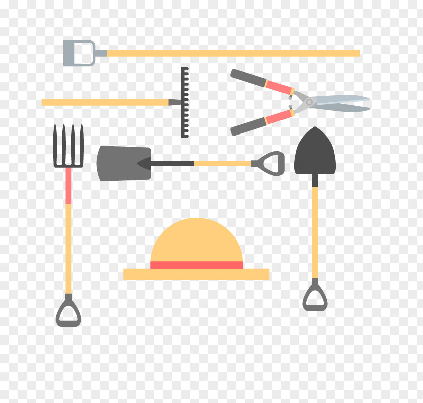 Vector Agricultural Tools Gardening Tool Shovel Hoe PNG