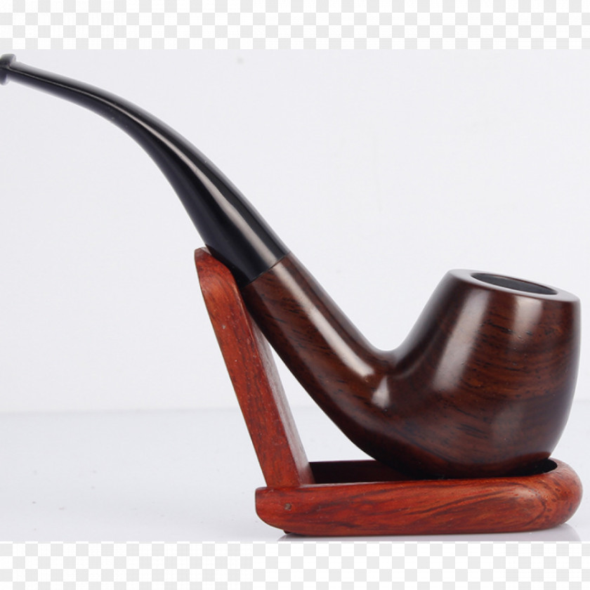 Sandalwood Tobacco Pipe Sherlock Holmes Churchwarden Cigarette Holder PNG