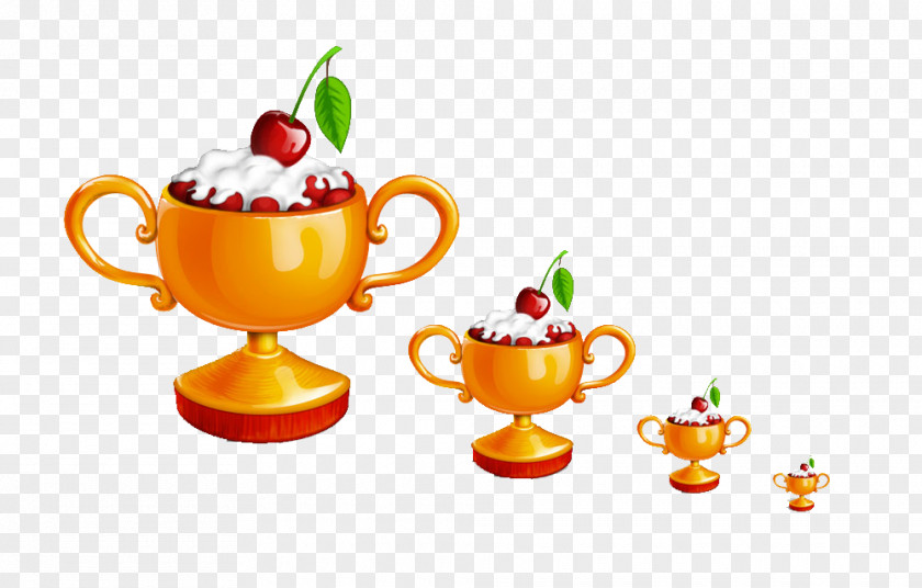 Fruit Trophy Ice Cream Cupcake Muffin PNG