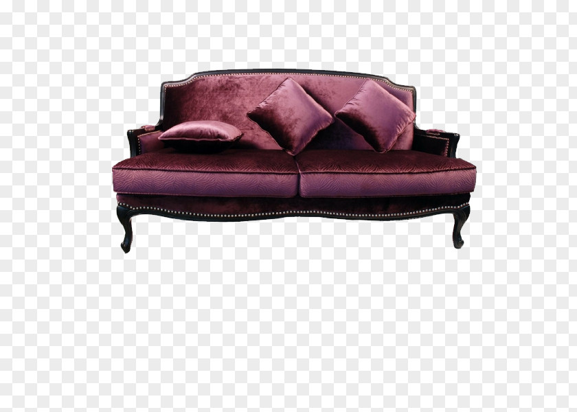 European Fashion Double Sofa Loveseat Couch Software PNG