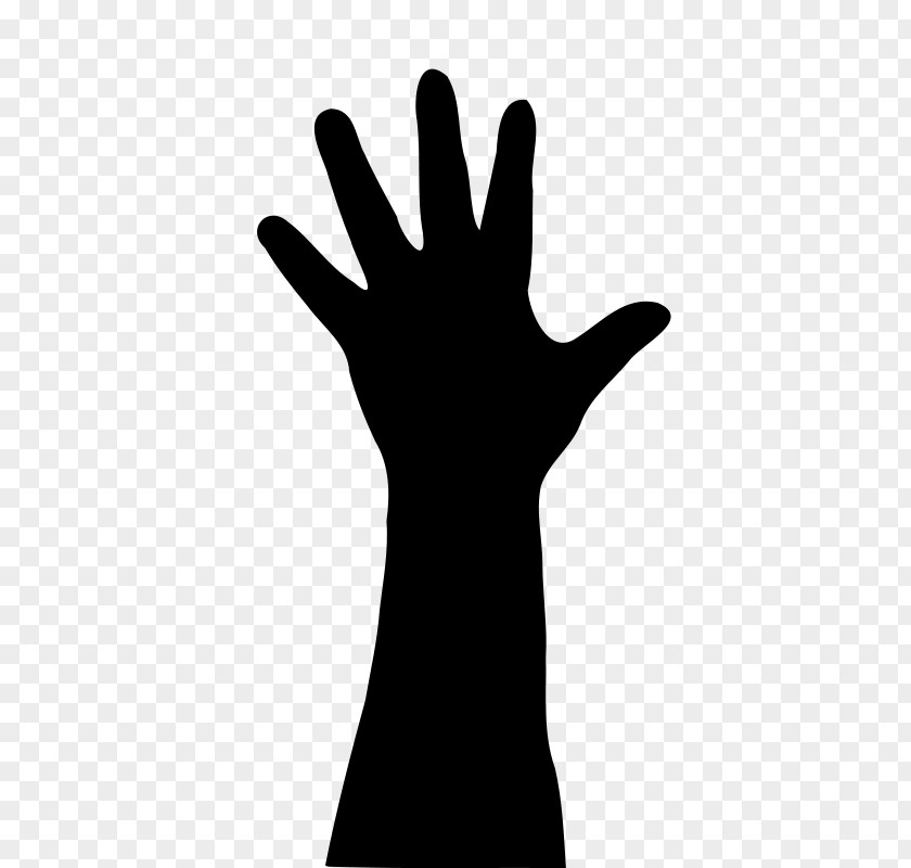 HANDS RAISED Silhouette Art Clip PNG