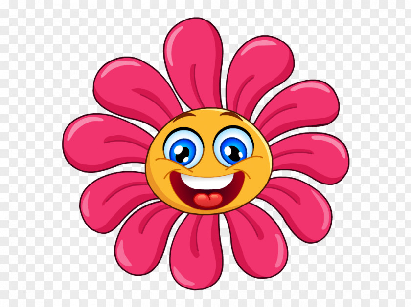 Happy Flower Cartoon Royalty-free Clip Art PNG