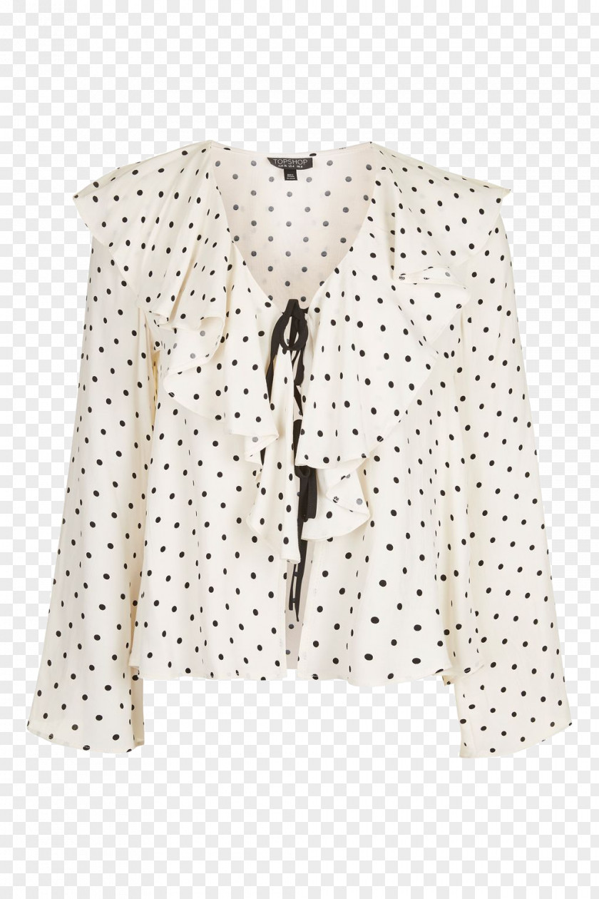 T-shirt Polka Dot Sleeve Blouse Topshop PNG