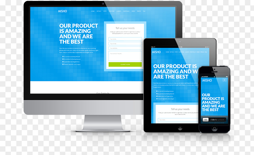 Web Design Responsive Landing Page Cyber Fox Digital Marketing PNG