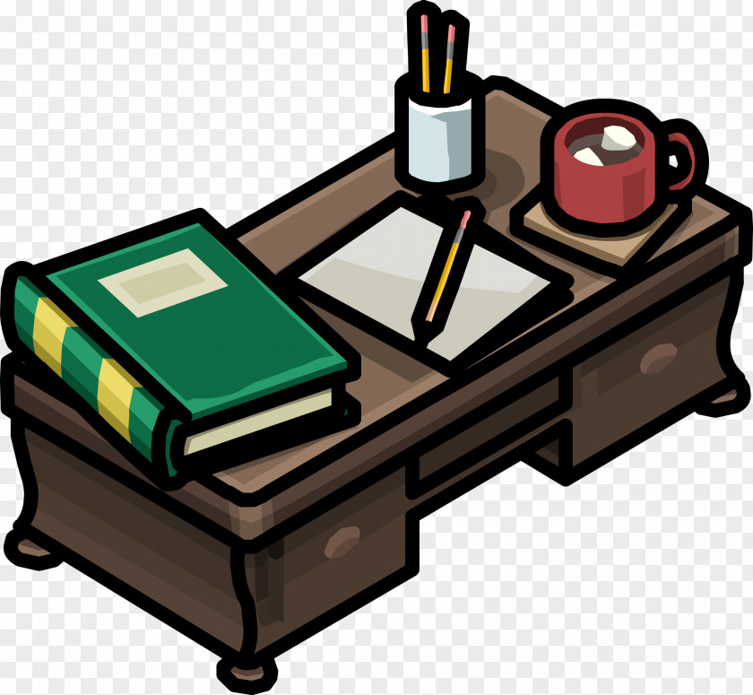 Teacher Club Penguin Desk Clip Art PNG