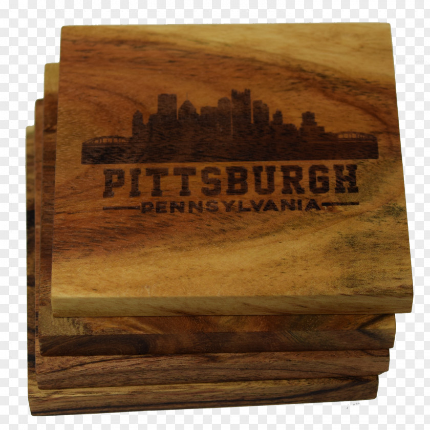 Wood Pittsburgh Coasters Skyline Craft PNG