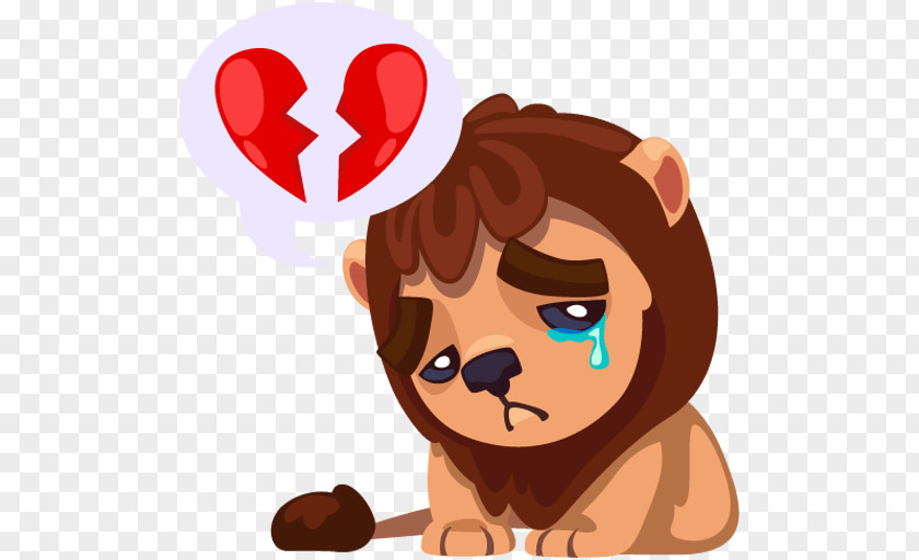 Lion Telegram Sticker VKontakte Whiskers PNG