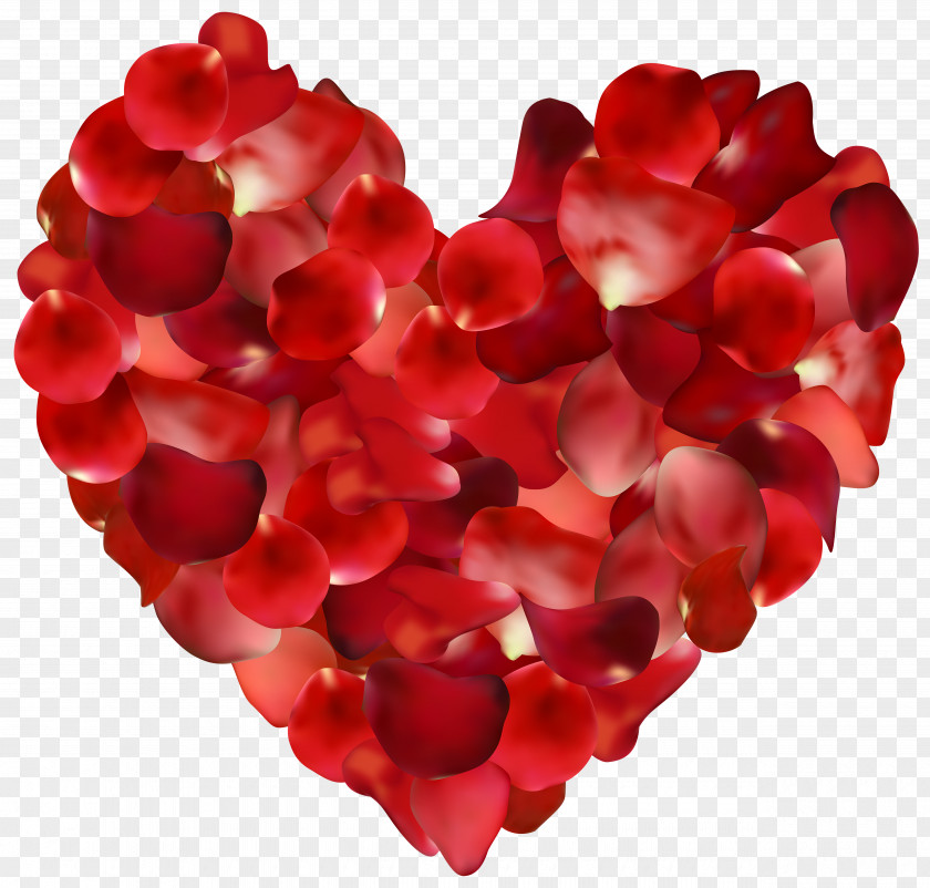 Rose Petals Hearts Transparent Clip Art Image Petal Heart PNG