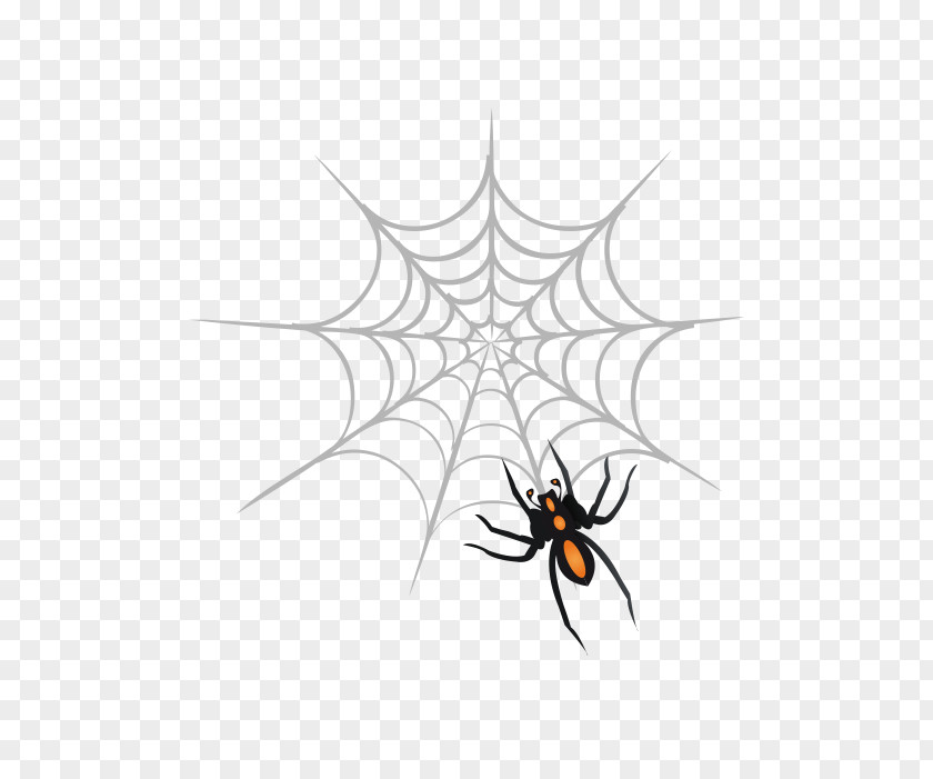 Vector Cartoon Spider Web Clip Art PNG