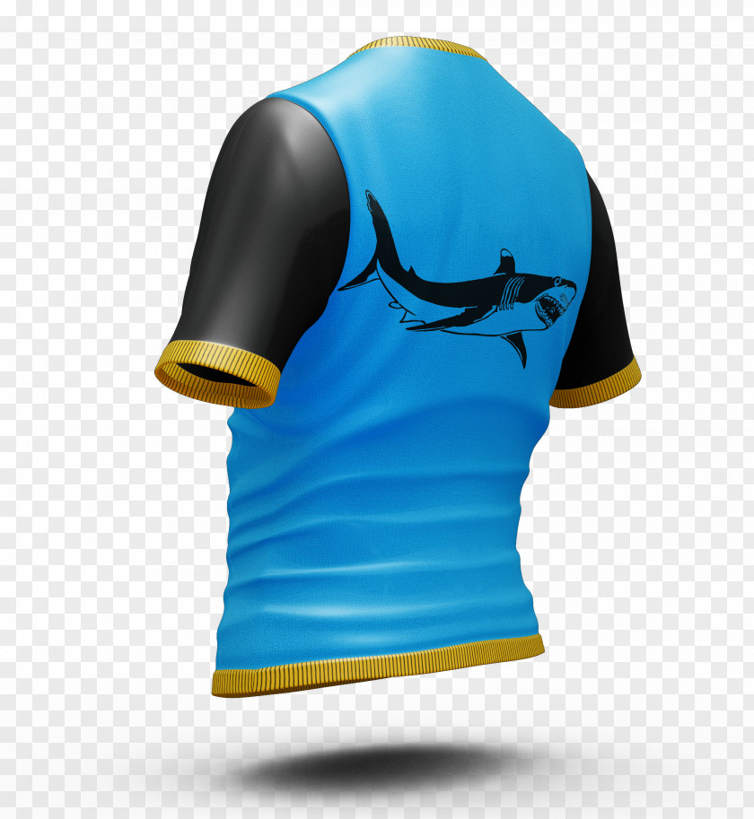 Blue Shark Male Short Sleeve T-shirt Jersey PNG