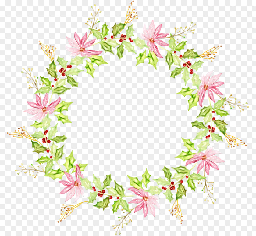 Floral Design Watercolor Painting Wreath Flower Illustration PNG