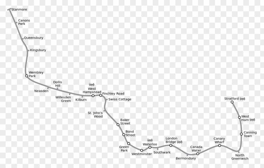 Silver Jubile Jubilee Line London Underground Metropolitan Bakerloo Waterloo & City PNG