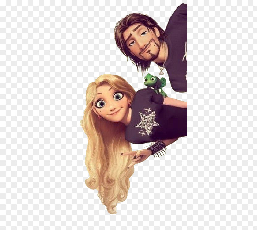 Cartoon Couple Rapunzel Tangled Ariel Elsa Merida PNG