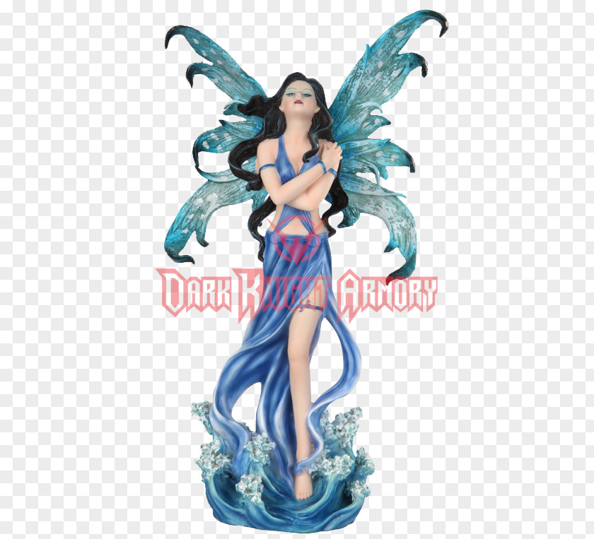 Fairy Water The With Turquoise Hair Figurine Statue Sculpture PNG