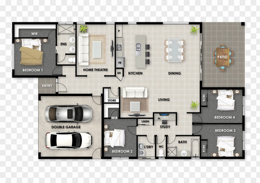 House David McCoy Homes Building Floor Plan PNG