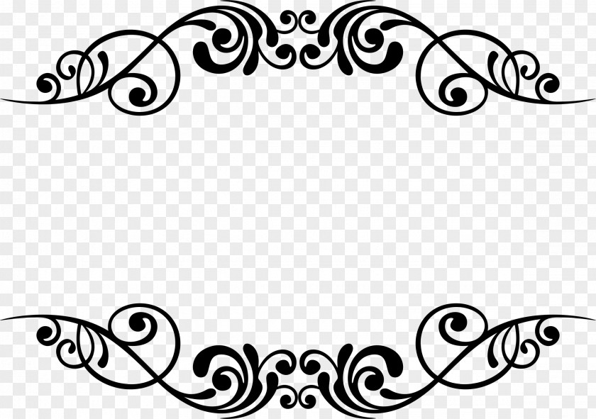 Calligraphy Plant Decorative Borders PNG