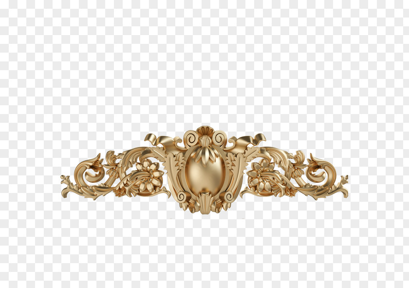 Gold Jewelry Motif Relief PNG