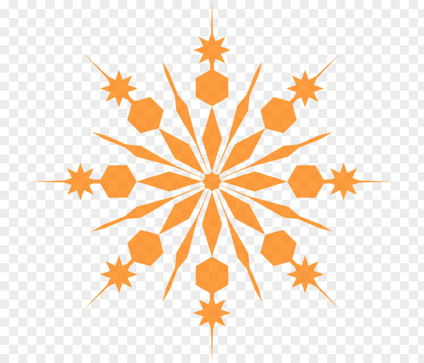 Snowflake Clip Art Orange Image Yellow PNG