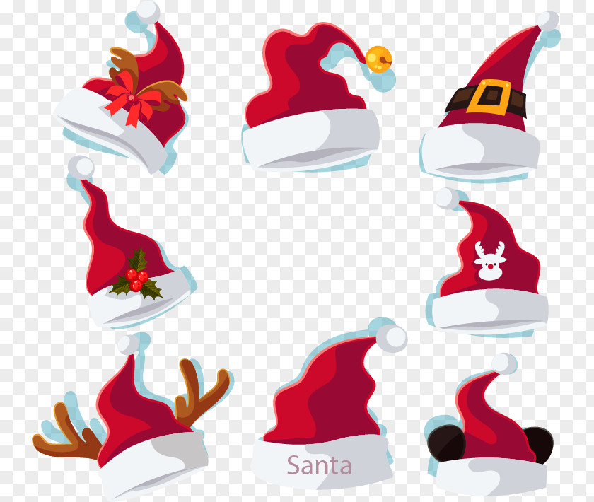 Christmas Red Headdress Reindeer Antler Hat PNG